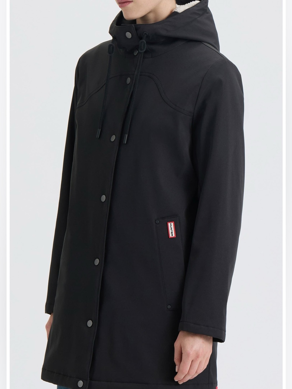 Hunter women Billie Hooded Raincoat - Picture 6 of 11